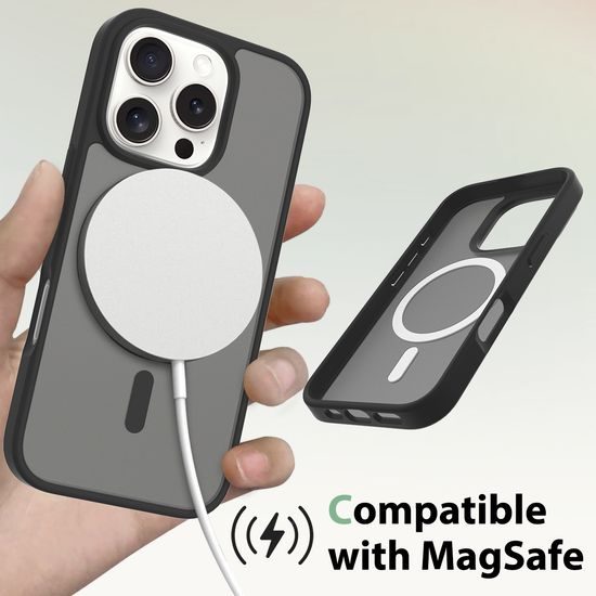 iPhone 16 Pro ümbris – JP MagFit Colour MagSafe N52 magnetiga – must