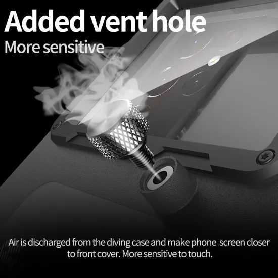 Shellbox IP68 Αδιάβροχη Θήκη Κατάδυσης για Τηλέφωνο, 15M/50ft, Μαύρη