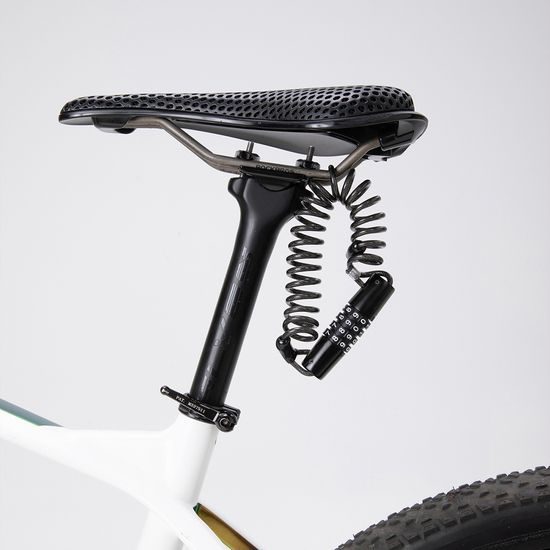 Lucchetto impermeabile per bici Wozinsky WBN-01R per casco da ciclismo, nero