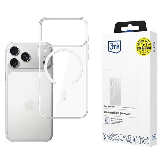 iPhone 17 Pro / iPhone 18 Pro vāciņš – 3mk Clear MagCase caurspīdīgs