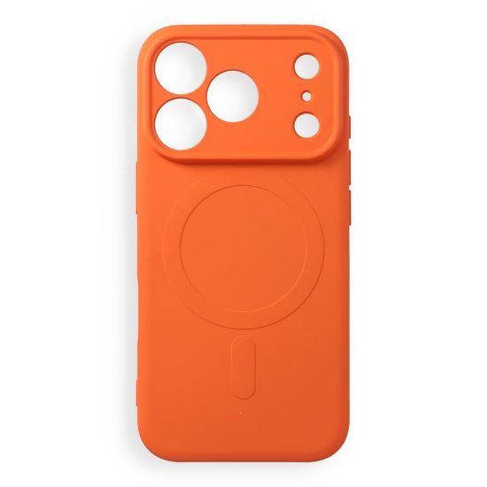 Maska Silicone Mag Cover sa zaštitom kamere, iPhone 17 Pro / 18 Pro, narančasta