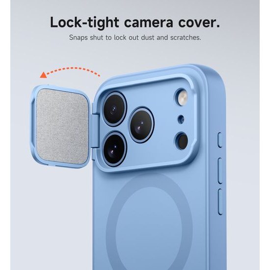 Husă Suritch MagSafe Kickstand Camprotector iPhone 17 Pro Max / 18 Pro Max, albastru deschis