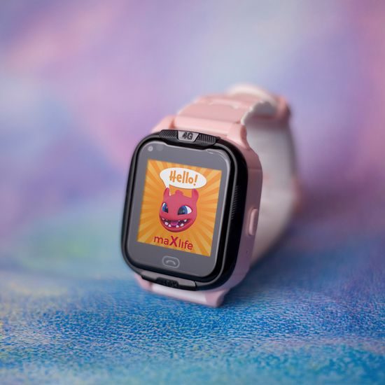 Maxlife MXKW-350 έξυπνο ρολόι για παιδιά, 4G, GPS, WiFi, ροζ