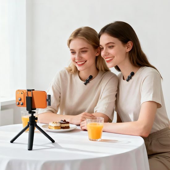 Borofone BFK16A Bezdrátový mikrofon USB-C, 2 kusy, černý