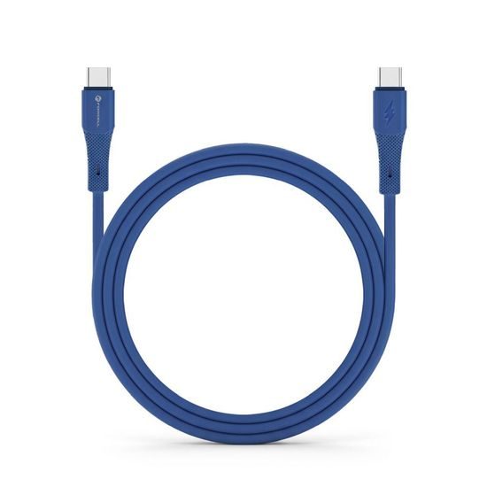 Cablu Forcell F-Energy USB-C - USB-C, QC4.0, PD, 3A, 60W, 1 m, albastru