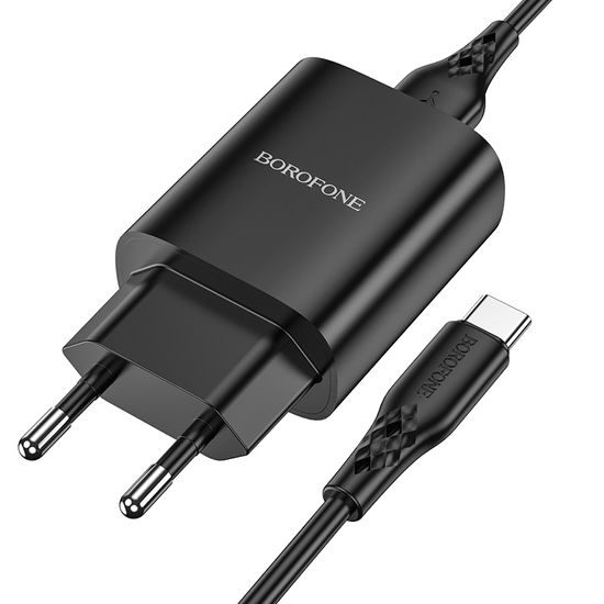 Borofone BN1 Inovativni polnilec - USB - USB C, 2,1A, črn