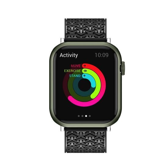 Strap Y Armband für Apple Watch 7 / SE (45/44/42 mm), schwarz