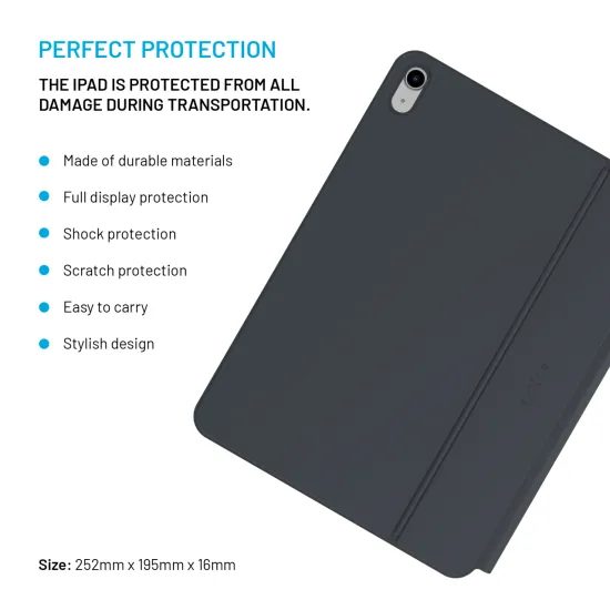 FIXED Typee vezeték nélküli billentyűzetes tok tabletre, Apple iPad 10.9 2022 / iPad 11 2025, CZ, fekete
