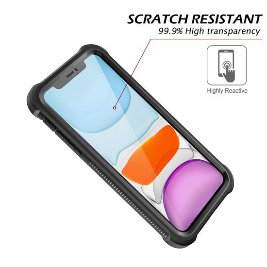 Dexnor 360 Clear θήκη για iPhone 11, μαύρη