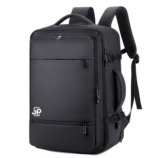 JP Rucksack B09 - Multifunktionaler Tagesrucksack 45x31x22-26 cm - Schwarz