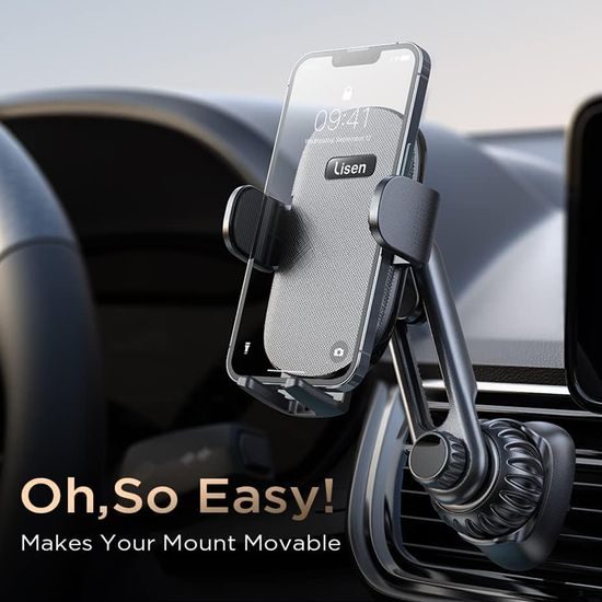 Lisen Universal-Halterung für Lüftungsgitter, schwarz