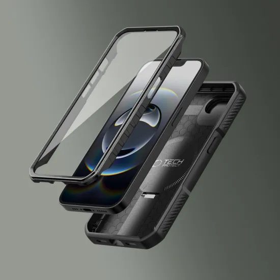 Custodia Tech-Protect Kevlar MagSafe, iPhone 16e / 17e, nera