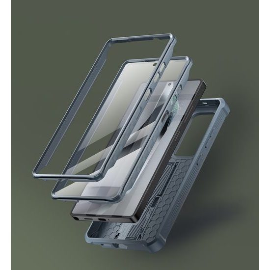 Dexnor 360 Kickstand Camprotector Θήκη Samsung Galaxy S25 Ultra, μπλε