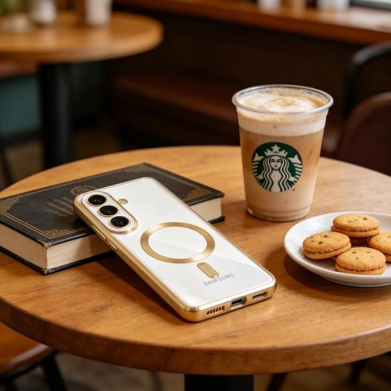 Techsuit Luxury Crystal MagSafe, Samsung Galaxy S26, zlatý