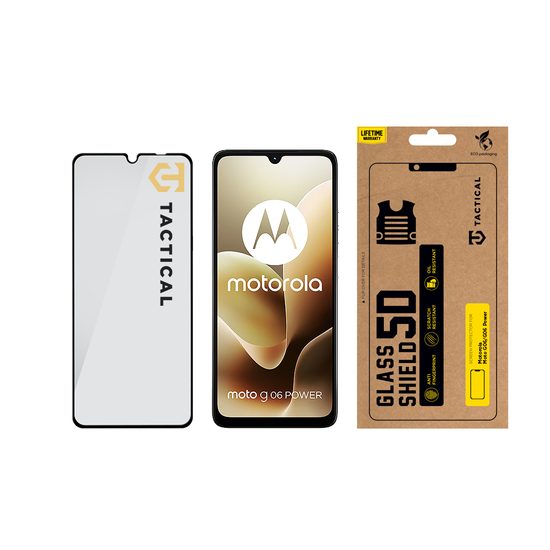 Tactical Glass Shield 5D τζαμάκι για Motorola Moto G06 / G06 Power, μαύρο