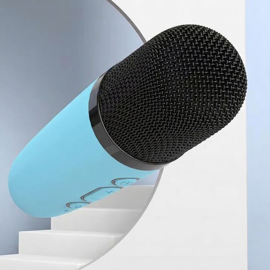 Blavec WS-07 Přenosný karaoke set se 2 mikrofony, 5 W, modrý