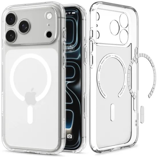 Spigen Ultra Hybrid Mag s MagSafe, iPhone 17 Pro / 18 Pro, mrazivo biela
