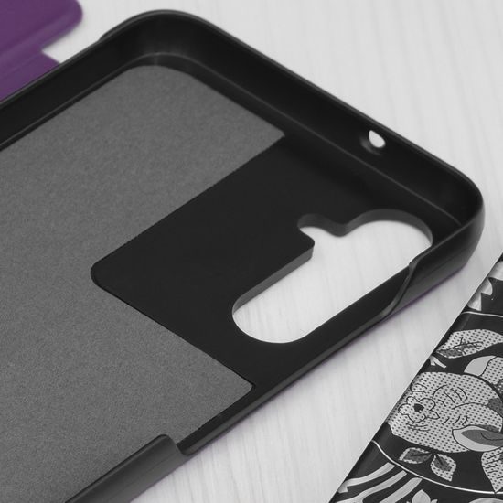 Eco Leather View Case, Samsung Galaxy S25 FE, μωβ