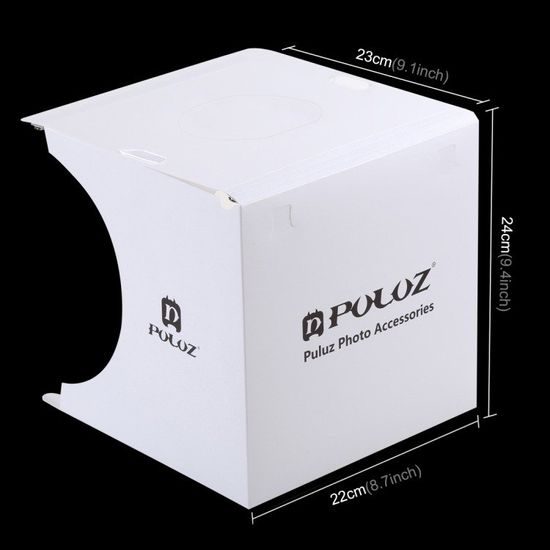 Puluz Photo LED studio s senčno podlogo PU5137, 20 cm, 1100 lumnov