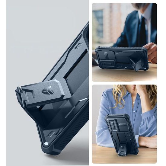 Dexnor 360 Kickstand Camprotector Θήκη Samsung Galaxy S25, Μπλε