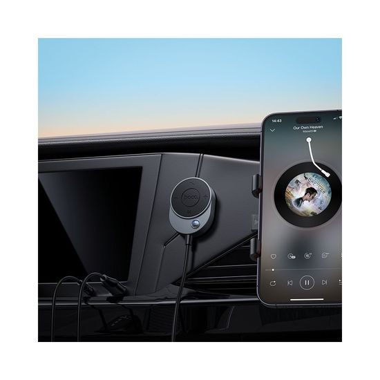 Hoco E150 Bluetooth δέκτης με καλώδιο AUX, γκρι