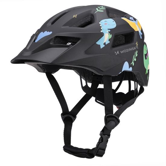 Casco da ciclismo per bambini Wozinsky con visiera rimovibile XS, nero