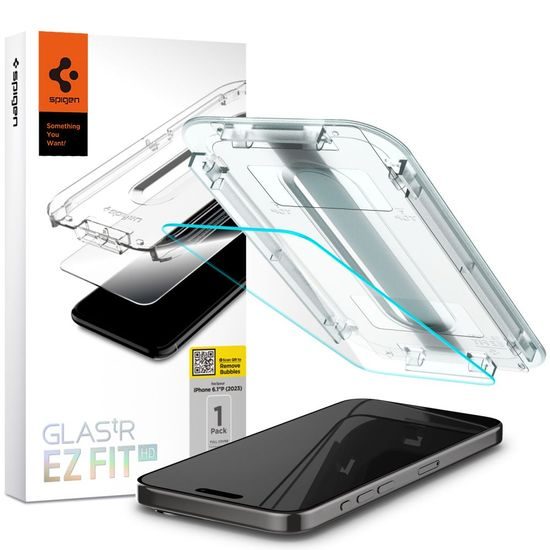 Spigen Glass.TR EZFit με εφαρμογέα, Προστατευτικό γυαλί, iPhone 15 Pro