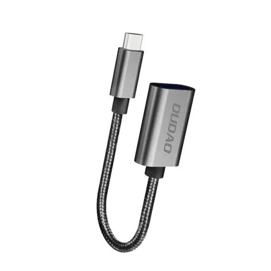 Dudao L15T OTG προσαρμογέας USB-C – USB-A, γκρι