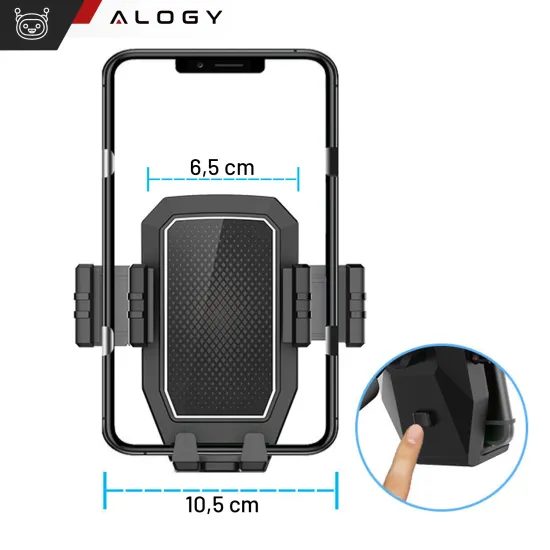 Βάση τηλεφώνου αυτοκινήτου 7,2" για παρμπρίζ ή ταμπλό, μαύρη.