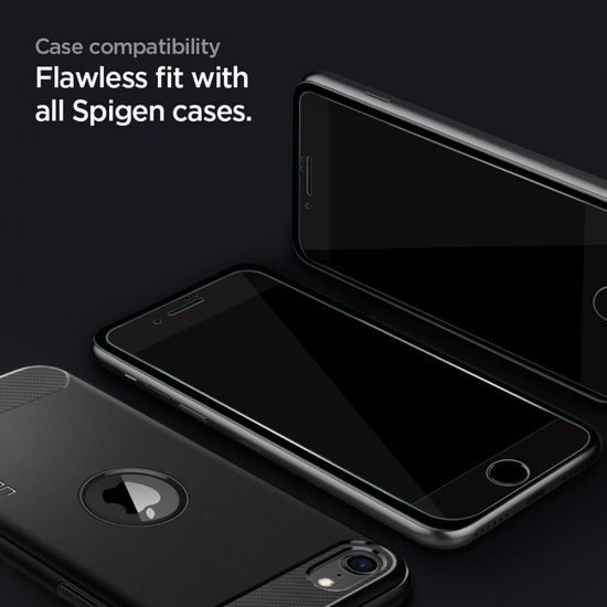 Spigen Full Cover Glass ALM FC Zaščitno kaljeno steklo, iPhone 7 / 8 / SE 2020, črno