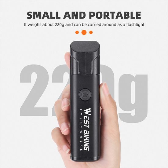 West Biking LED Fahrradlampe Vorne - Wasserdicht 1300 Lumen - Schwarz