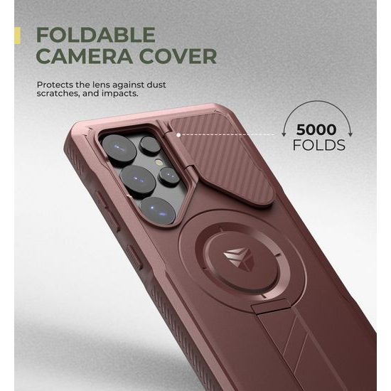 Dexnor MagSafe 360 Kickstand Προστατευτική Θήκη Samsung Galaxy S25 Ultra, Μπορντό