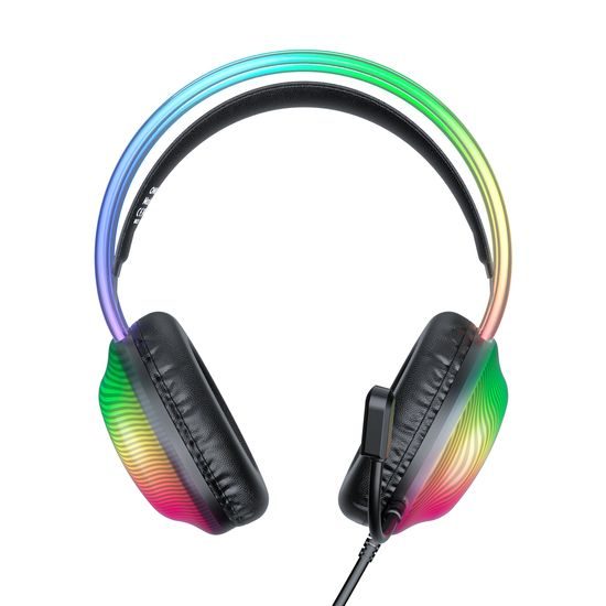 Onikuma X29 Drôtové slúchadlá s mikrofónom, RGB osvetlenie, 3,5 mm, čierna