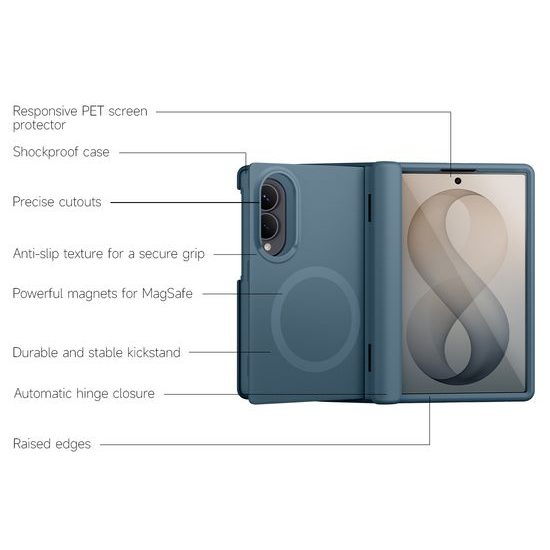 Samsung Galaxy Fold 8 vāciņš ar MagSafe – Suritch – zils