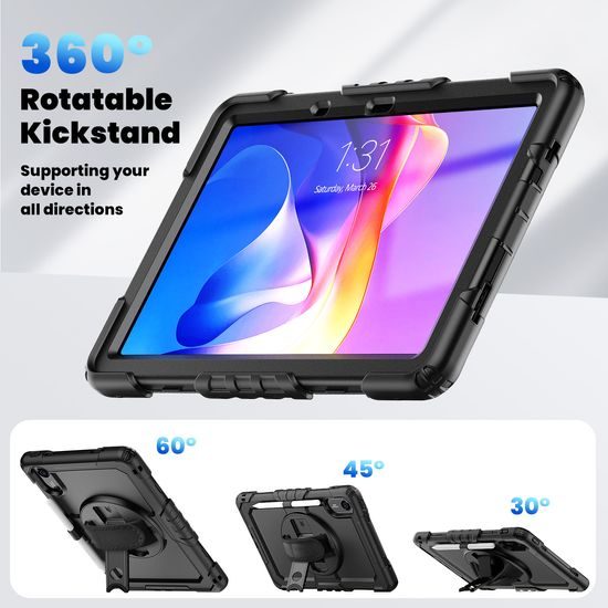 JP Solid360 husă pentru tabletă, Xiaomi Redmi Pad 2 2025, negru
