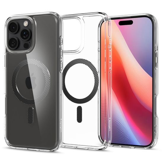 Spigen Ultra Hybrid Mag s MagSafe, iPhone 16 Pro Max, carbon fiber