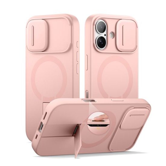 Suritch MagSafe Kickstand Camprotector obal iPhone 17, ružový