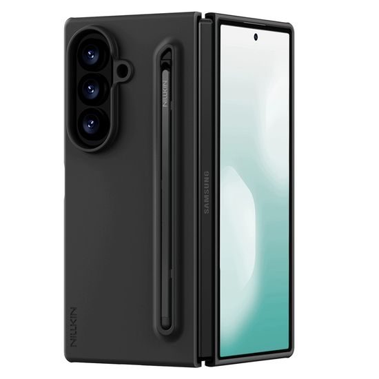 Samsung Galaxy Z Fold 8 Ultra vāciņš – Nillkin Flex Pure Fold Pen Slot ar stylus turētāju – melns