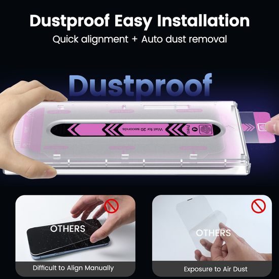 JP SimpleFlow Σκληρυμένο γυαλί με εύκολη εφαρμογή, iPhone 16