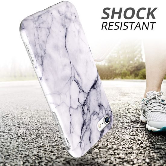 Suritch 360 márvány tok iPhone 7 / 8 / SE 2020 / 2022, fehér és fekete