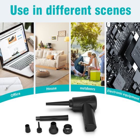 Air Duster φορητός ηλεκτρικός φυσητήρας σκόνης 3σε1 με επαναφόρτιση και 3 επίπεδα ισχύος