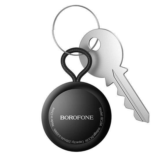 Borofone Smart Tracker kompatibel mit Apple Find My für Schlüssel, Geldbörse und Gepäck - Schwarz