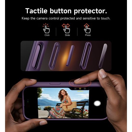 Suritch MagSafe Kickstand Camprotector θήκη iPhone Air, μωβ