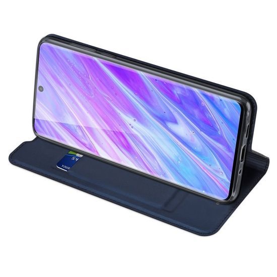 Dux Ducis Skin Leather case, knižkové púzdro, Samsung Galaxy S20, modré