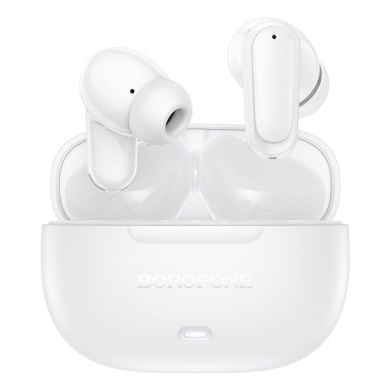 Borofone BW96 Bluetooth Kopfhörer Mellow mit ANC + ENC - Kabellose In-Ear Ohrhörer - Weiß