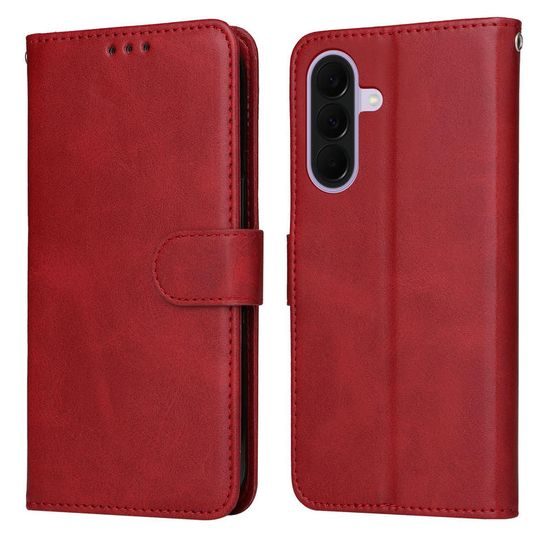 Magnet Schutzhülle für Samsung Galaxy A27 - Elegantes Leder Case mit Magnetverschluss - Rot
