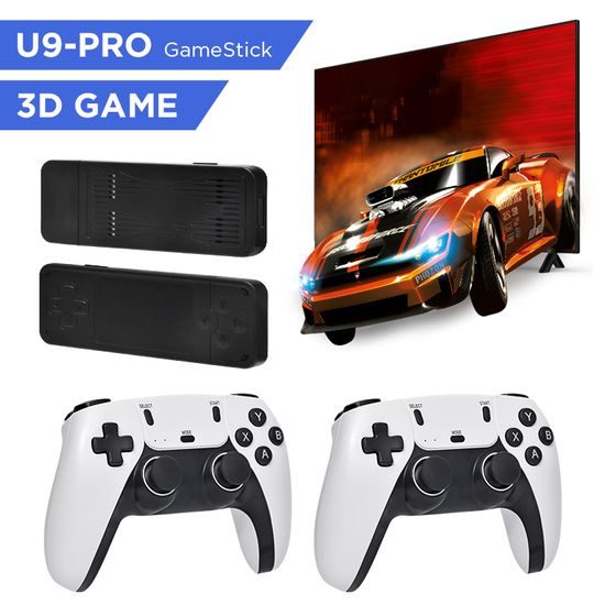 U9 Pro Retro konsola z dwoma bezprzewodowymi kontrolerami, HDMI, Game Stick, 4K