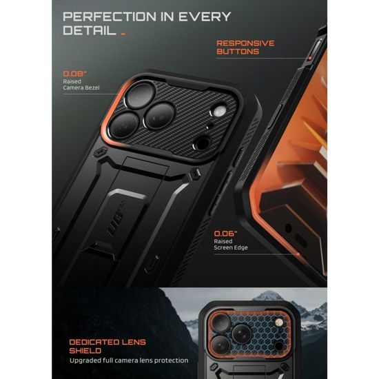 Supcase Unicorn Beetle Pro, iPhone 17 Pro / 18 Pro, černý