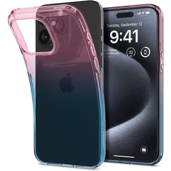 Spigen Liquid Crystal kryt na mobil, iPhone 15 Pro, ružový