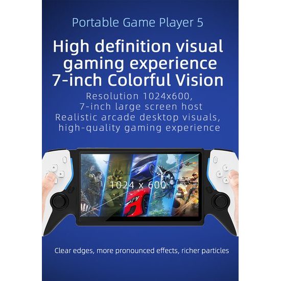 HC800 Premium φορητή κονσόλα παιχνιδιών με 7" HD IPS οθόνη, μαύρη